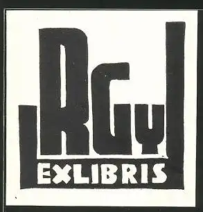 Exlibris Initialen RGY