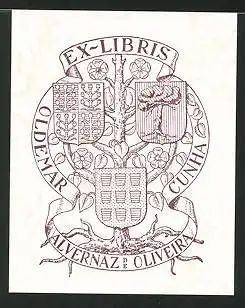 Exlibris Oldemar Alvernaz de Oliveira, Wappen mit Baum