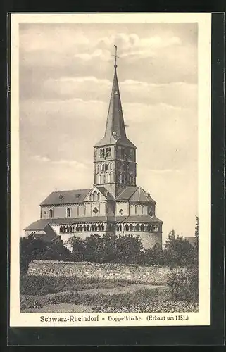 AK Schwarzrheindorf, Doppelkirche im Sonnenschein