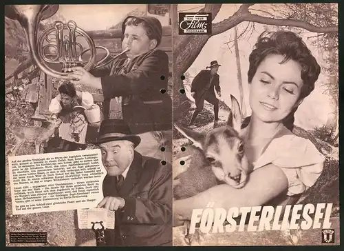 Filmprogramm DNF, Försterliesel, Anita Gutwell, Rudolf Lenz, Rudolf Carl, Regie: Herbert B. Fredersdorf