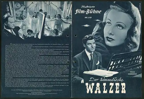 Filmprogramm IFB Nr. 318, Der himmlische Walzer, Elfie Mayerhofer, Paul Hubschmid, Regie: Géza von Cziffra