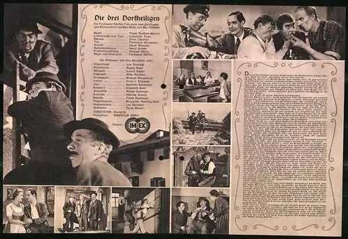 Filmprogramm IFB Nr. 446, Die 3 Dorfheiligen, Joe Stöckel, Beppo Brem, Erhard Siedel, Regie: Ferdinand Dörfler