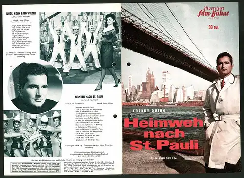 Filmprogramm IFB Nr. 6570, Heimweh nach St. Pauli, Freddy Quinn, Ulrich Haupt, Erna Sellmer, Regie: Werner Jacobs