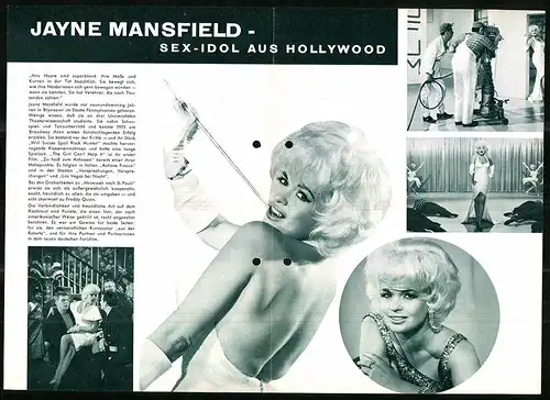 Steckbrief über Freddy Quinn und Jayne Mansfield