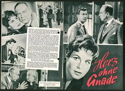 Filmprogramm unbekannt, Herz ohne Gnade, Barbara Rütting, Hansjörg Felmy, Regie: Victor Tourjansky