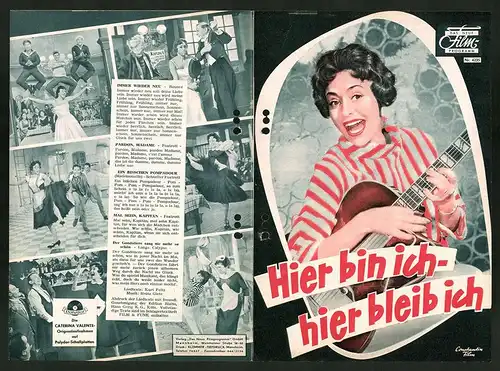 Filmprogramm DNF Nr. 4235, Hier bin ich-hier bleibe ich, Caterina Valente, Wolfgang Müller, Regie Werner Jacobs