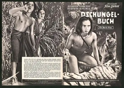 Filmprogramm IFB Nr. 382, Dschungelbuch, Sabu, Joseph Calleia, John Qualen, Regie Zoltan Korda