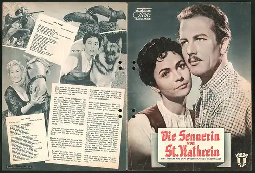 Filmprogramm DNF, Die Sennerin von St. Kathrein, Anita Gutwell, Rudolf Lenz, Latte Ledl, Regie Herbert B. Fredersdorf