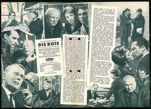 Filmprogramm IFB Nr. 6125, Die Rote, Ruth Leuwerik, Rossano Brazzi, Harry Meyen, Regie Helmut Käutner