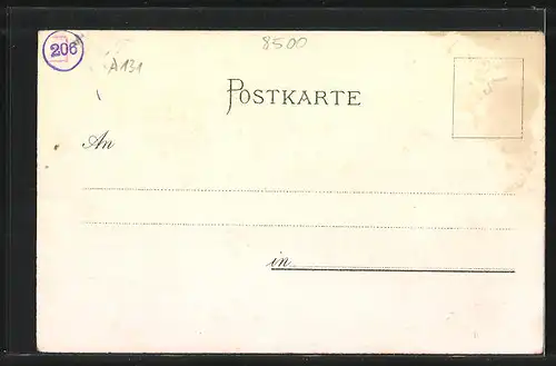 Lithographie Nürnberg, XII. Deutsches Bundesschiessen 1897, Schiesshaus der Haupt-Schützen-Gesellschaft