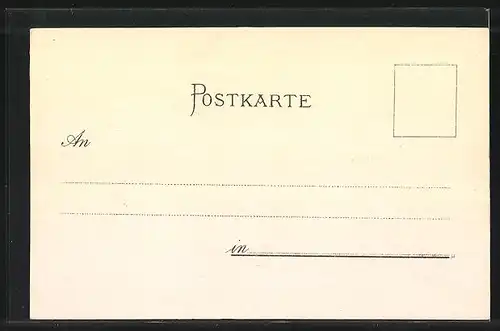 Lithographie Nürnberg, XII. Deutsches Bundesschiessen 1897, Schiesshaus der Haupt-Schützen-Gesellschaft