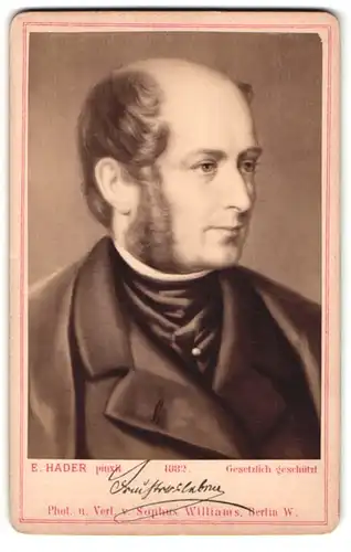 Fotografie Porträt Eduard Freiherr von Feuchtersleben, österr. Bergingenieur