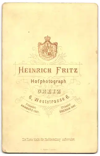 Fotografie Heinrich Fritz, Greiz, Weststr. 6, Portrait Frau mit Blüten im Haar und grosser Perlenkette