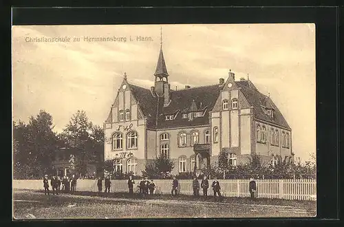 AK Hermannsburg i. Hann., Gesamtansicht der Christianschule