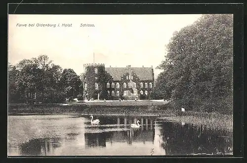 AK Farve bei Oldenburg i. Holst., Blick zum Schloss