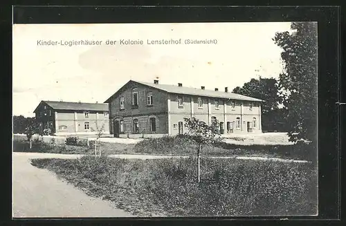 AK Lensterhof, Kinder-Logierhäuser der Kolonie von der Südseite