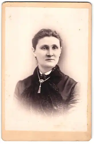 Fotografie Mauer, Chicago, Illinois, 379 State Street, Portrait bürgerliche Dame mit Halskette