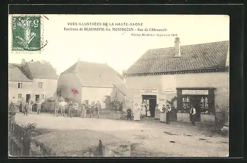 AK Beaumotte-les-Montbozon, Rue de l`Abreuvoir, Strassenpartie