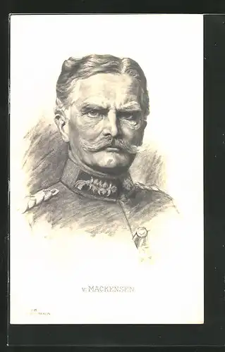 AK Portrait des Heerführers v. Mackensen