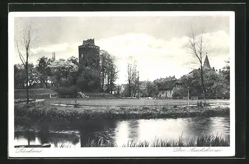 AK Lüchow, Blick auf den Amtsturm, Flusspartie