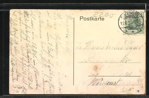 AK Elmshorn, Panoramablick über die Stadt