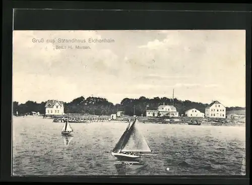 AK Neustadt / Holstein, Gasthof Strandhaus Eichenhain