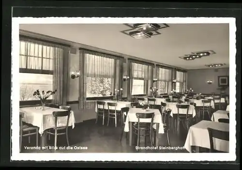 AK Steinberghaff, Veranda mit Blick auf die Ostsee