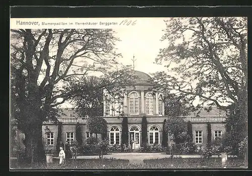 AK Hannover, Blumenpavillon im Herrenhäuser Berggarten