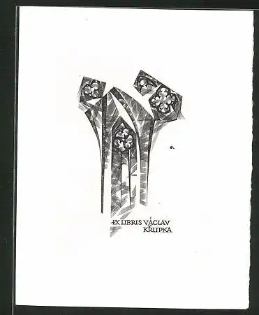 Exlibris Václav Krupka, Abstrakes Bild