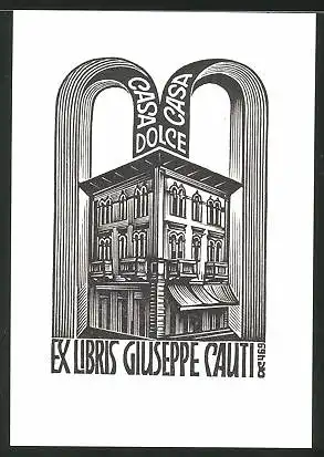 Exlibris Giuseppe Cauti, Casa Dolce