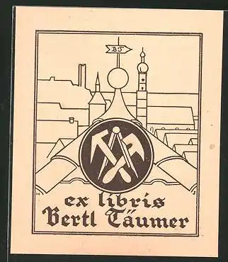 Exlibris Bertl Täumer, Bergarbeiter