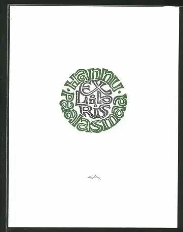 Exlibris Hannu Paalasmaa, Schriftzug