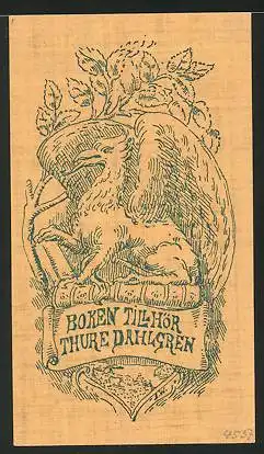 Exlibris Boken Tillhör Thure Dahlgren, Greif