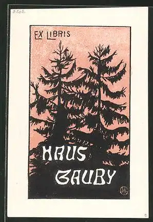 Exlibris Haus Bauby, Tannenbaum