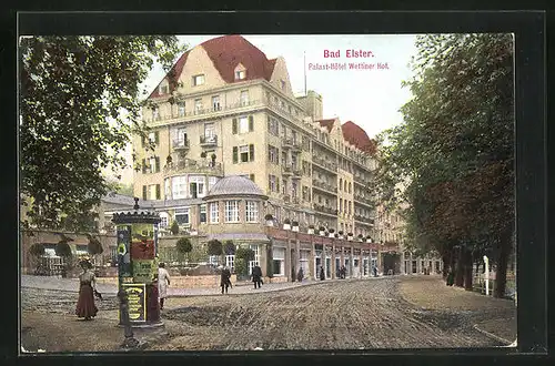 AK Bad Elster, Palast-Hotel Wettiner Hof