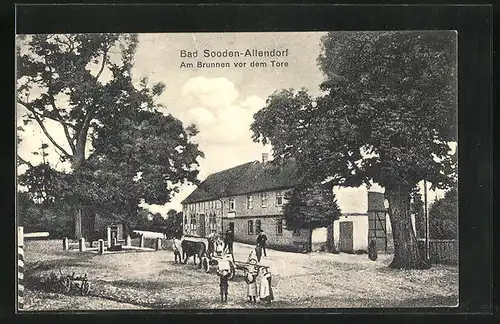 AK Bad Sooden-Allendorf, Am Brunnen vor dem Tore