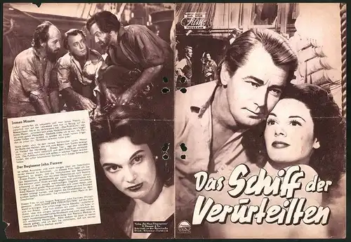 Filmprogramm DNF, Das Schiff der Verurteilten, Alan Ladd, James Mason, Patricia Medina, Regie: John Farrow