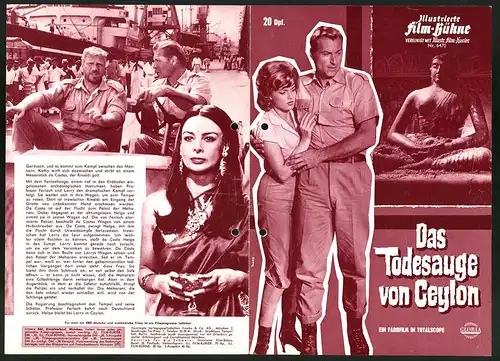 Filmprogramm IFB Nr. 6470, Das Todesauge von Ceylon, Lex Barker, Ann Smyrner, Hans Nielsen, Regie: Gerd Oswald