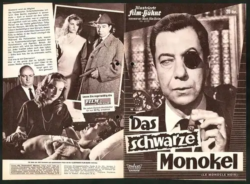 Filmprogramm IFB Nr. 6170, Das schwarze Monokel, Elga Andersen, Paul Meurisse, Regie: Georges Lautner