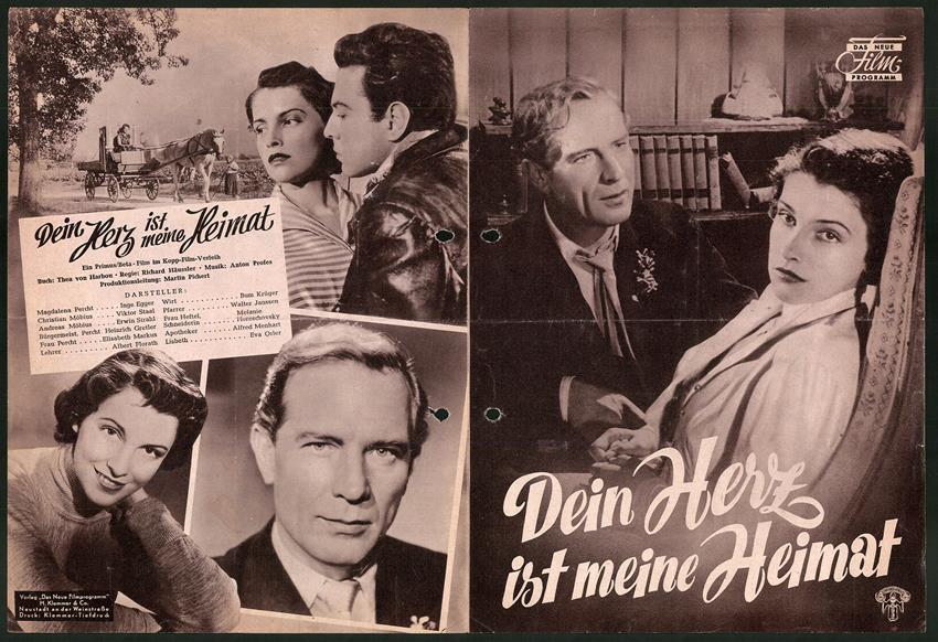 Filmprogramm DNf, Dein Herz ist meine Heimat, Inge Egger, Viktor Staal