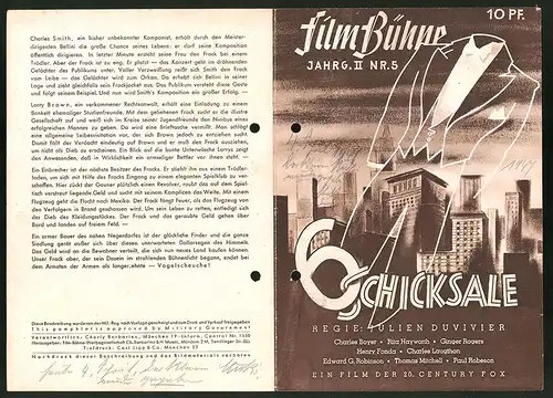 Filmprogramm Filmbühne Nr. 5, 6 Schicksale, Charles Boyer, Rita Hayworth, Henry Fonda, Regie: Julien Duvivier