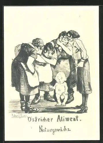 Künstler-AK sign. R. Bloos: Wein-Allegorie, Östricher Aliment - Naturgewächs, Reihe Wein Nr. 8