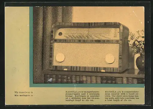 AK Radiogerät und Blumentopf, My receiver is Radiola 475