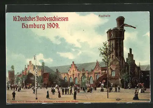 AK Hamburg, 16. Deutsches Bundesschiessen 1909, Festhalle