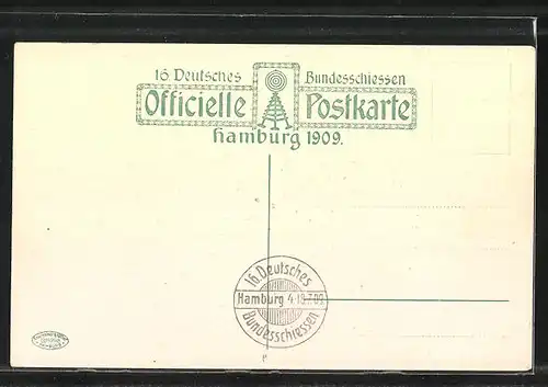 AK Hamburg, 16. Deutsches Bundesschiessen 1909, Festhalle