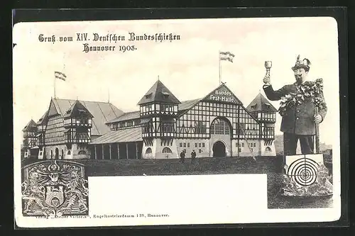 AK Hannover, XIV. Deutsches Bundesschiessen 1903, Bundes-Fest-Halle