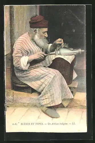 AK Scènes et Types, Un Artisan indigène, arabischer Handwerker