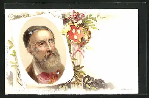 Lithographie Portrait des Malers Tizian