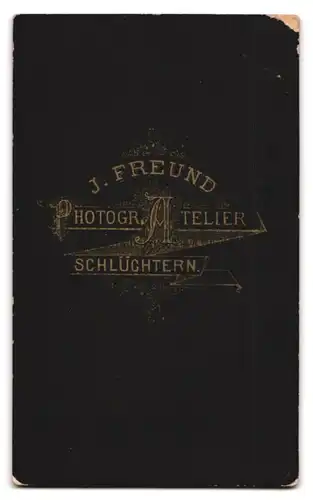 Fotografie J. Freund, Schlüchtern, Portrait bürgerliche Dame mit einem Kleinkind