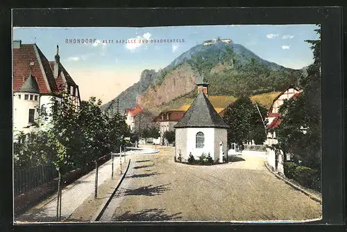 AK Rhöndorf, Alte Kapelle mit Drachenfels